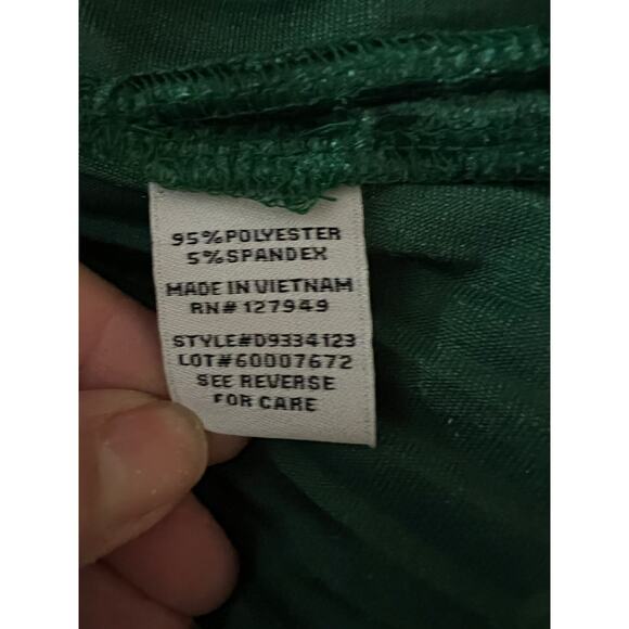 Emma & Michele DRESS Women's Large Midi Long Crushed Green Velvet Mock Neck NEW - Picture 6 of 10